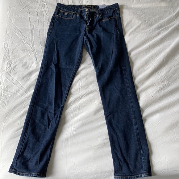 Men’s Guess | Lightly worn | slim tapered jeans | dark blue - Picture 1 of 3